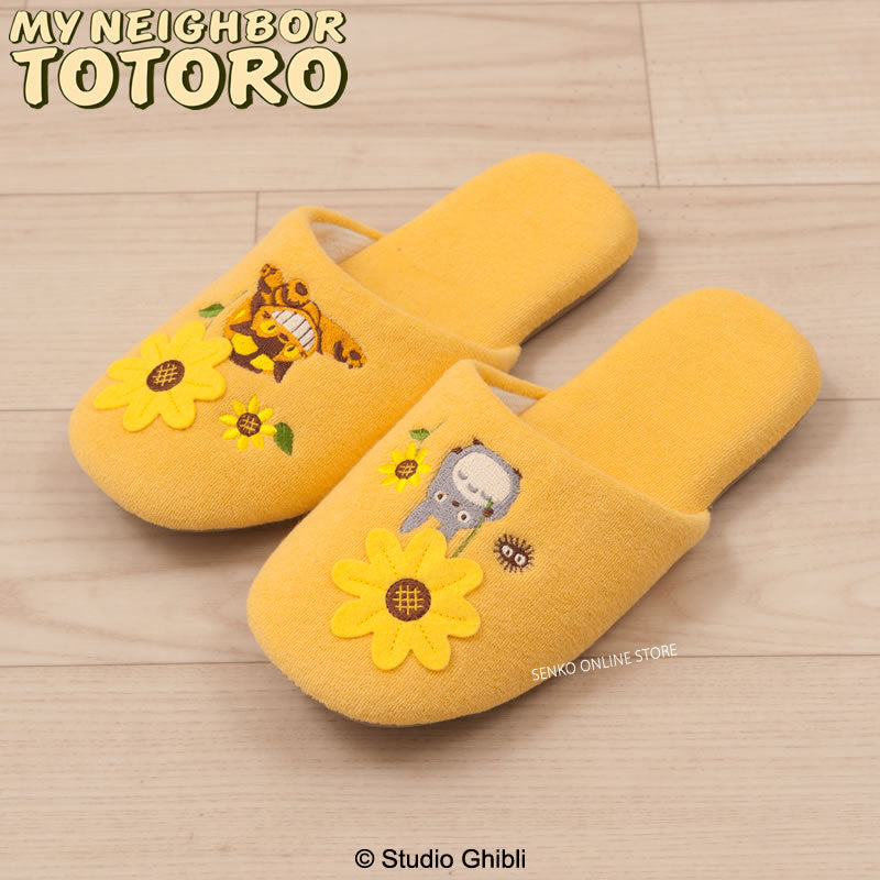 となりのトトロ 花のバス停 スリッパ フリーサイズ イエロー