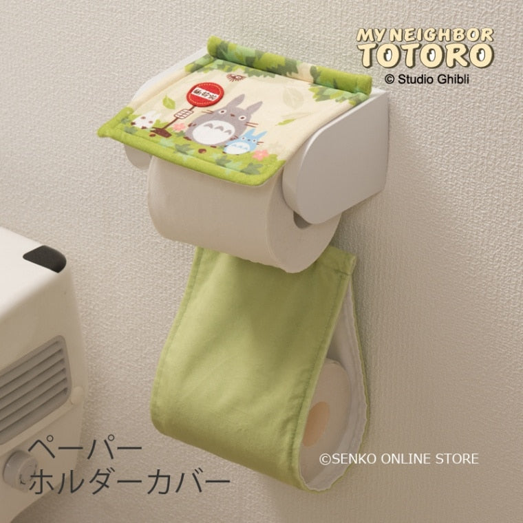 【ペーパーホルダーカバー トイレ ジブリ キャラ 雑貨 グッズ】グリーン となりのトトロ なかま