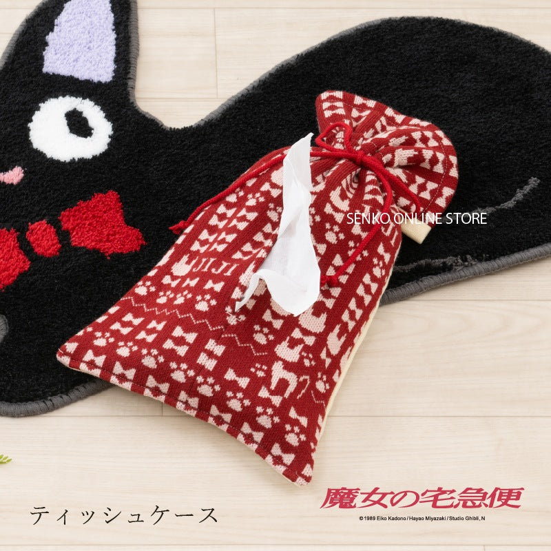 ★魔女の宅急便 ジジニット(レッド) ティッシュケース 外寸約41×22cm