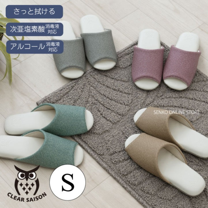 クリアセゾン オーベル スリッパ 適合サイズ:(S)約21〜23cm ベージュ/グリーン/グレー/ローズ