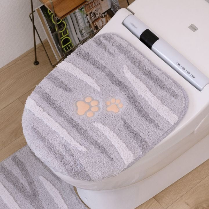 SDS 和にゃんこ サバ トイレ兼用フタカバー(普通便座&温水洗浄・暖房便座兼用) グレー