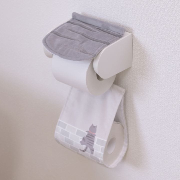 SDS 和にゃんこ サバ ペーパーホルダーカバー グレー