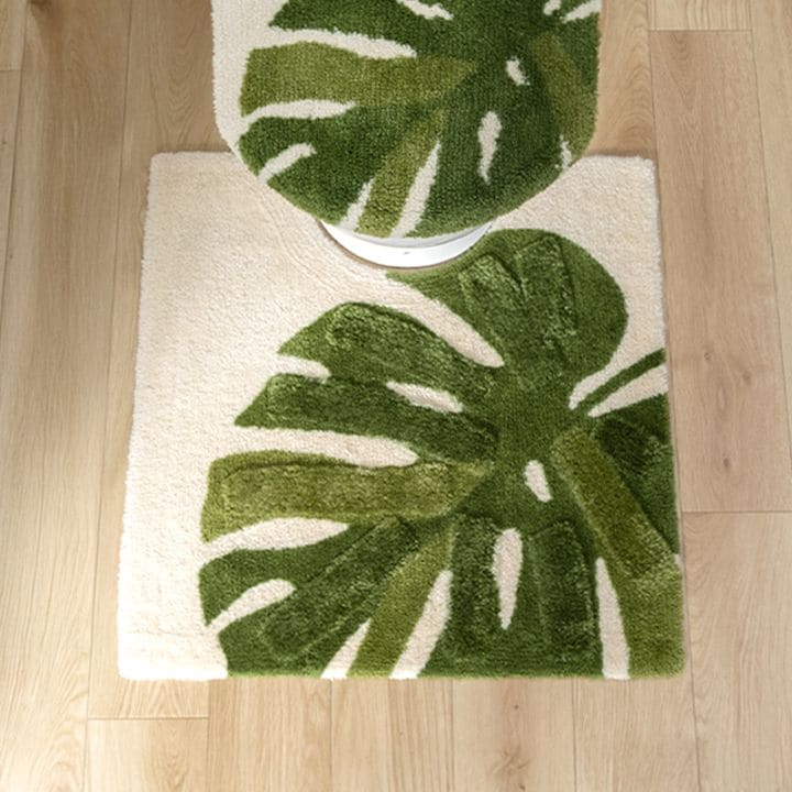 M+home レフティ トイレマット 約60×60cm グリーン