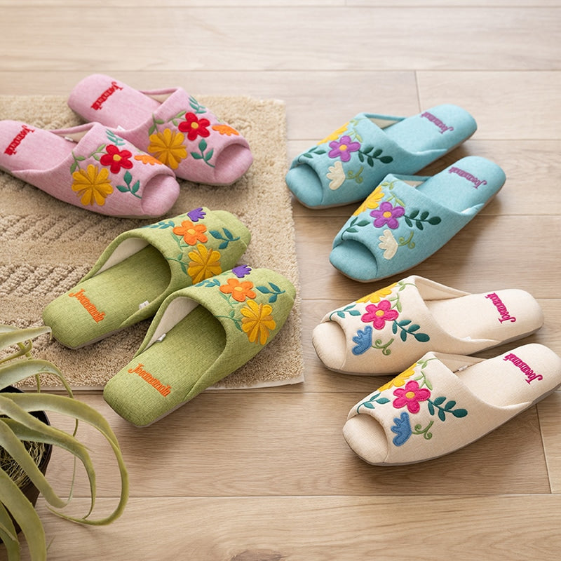 ホコモモラ サンチョ スリッパ 適応サイズ:約22〜24cm ブルー/ベージュ/グリーン/ピンク