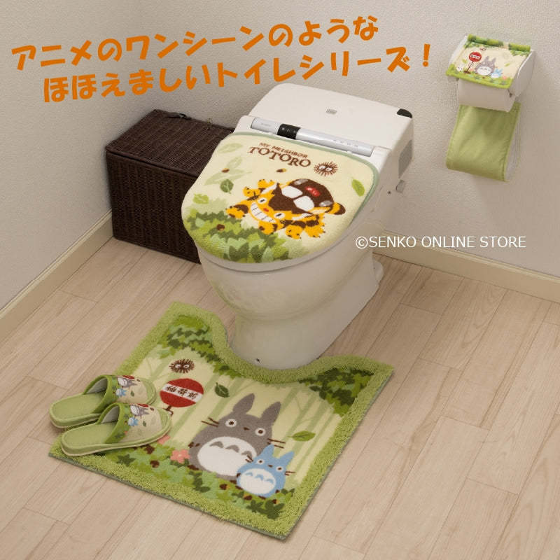 【トイレマット ジブリ キャラ 子ども 人気 可愛い】約60×60cm グリーン となりのトトロ なかま