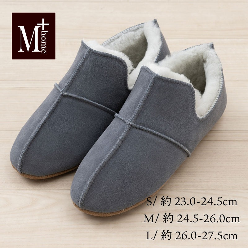 M+home アデレード3 スリッパ S(約23〜24.5cm)/M(約24.5〜26cm)/L(約26〜27.5cm) グレー