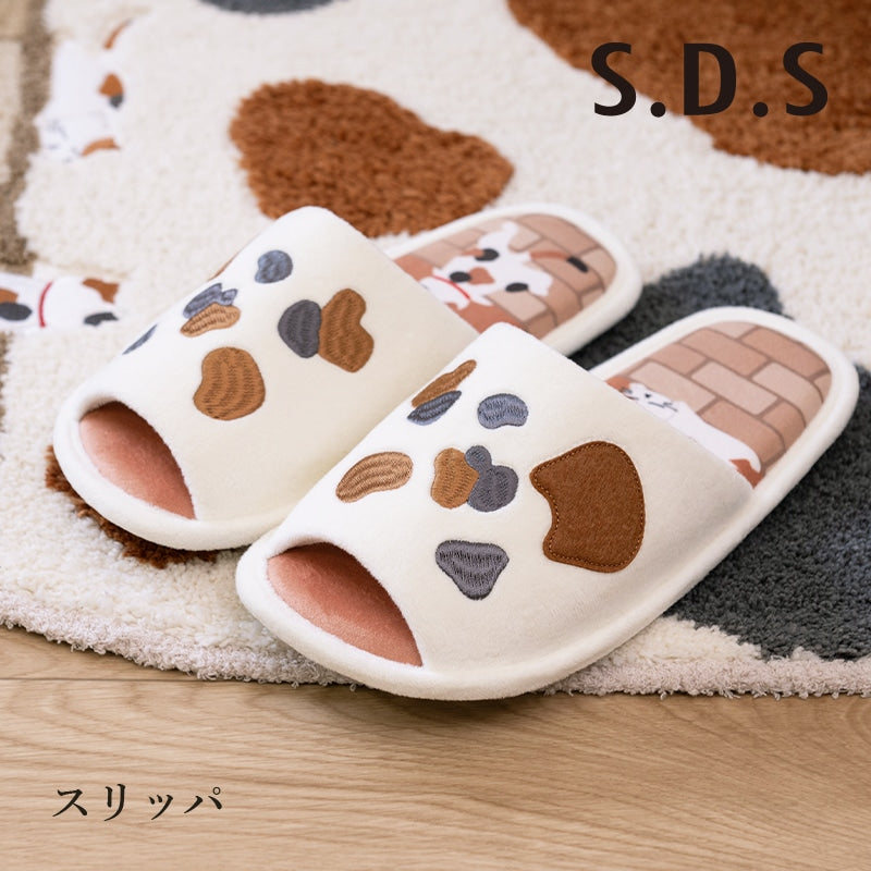 SDS 和にゃんこ ミケ スリッパ フリーサイズ ベージュ
