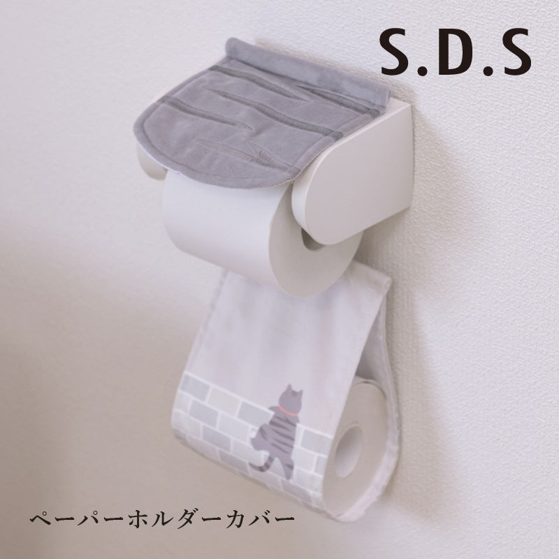 SDS 和にゃんこ サバ ペーパーホルダーカバー グレー