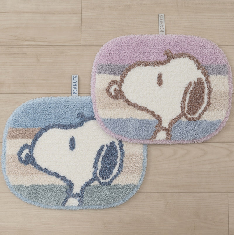 PEANUTS くすみパステル マルチマット 約26×35cm ブルー/ピンク
