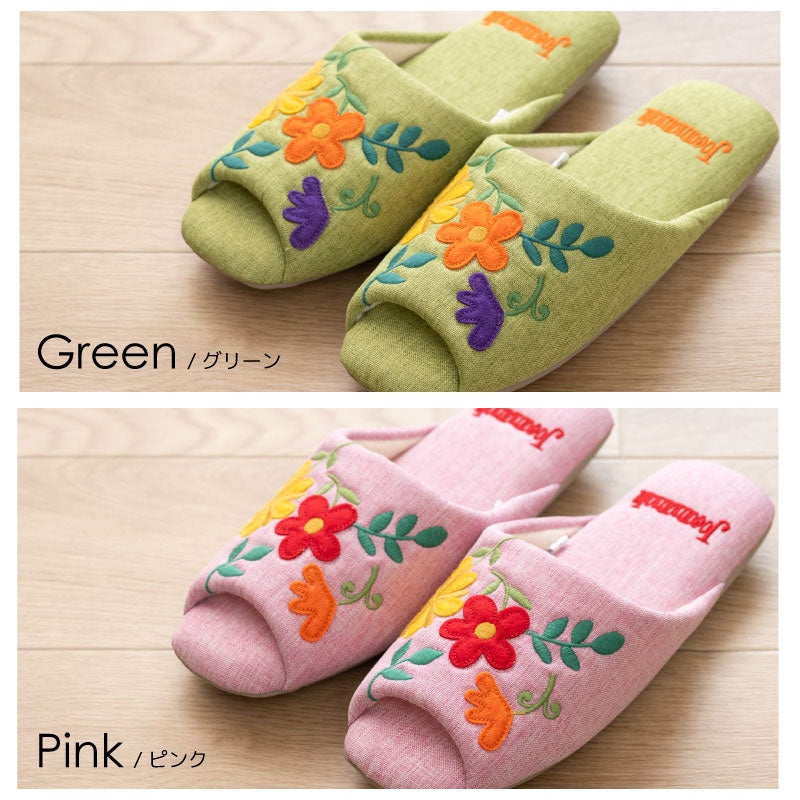 ホコモモラ サンチョ スリッパ 適応サイズ:約22〜24cm ブルー/ベージュ/グリーン/ピンク