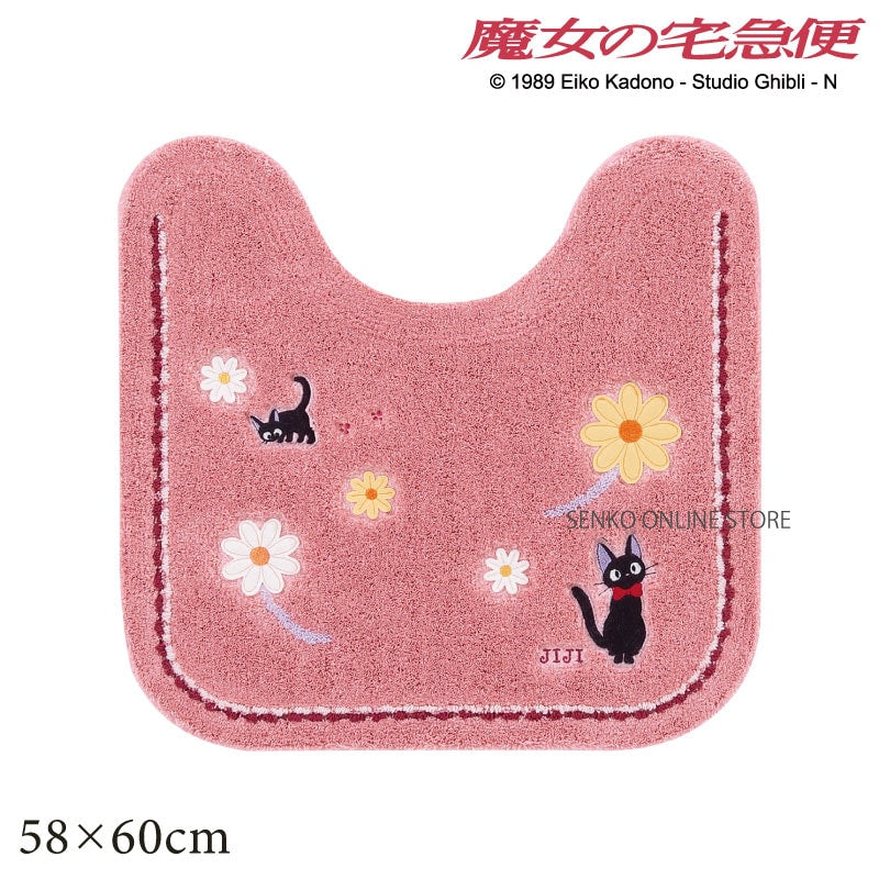 魔女の宅急便 花さんぽ トイレマット 約58×60cm ピンク