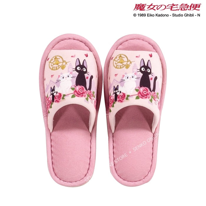 【スリッパ トイレ ジブリ 魔女宅 グッズ 雑貨】フリーサイズ ピンク 魔女の宅急便 ジジとデート