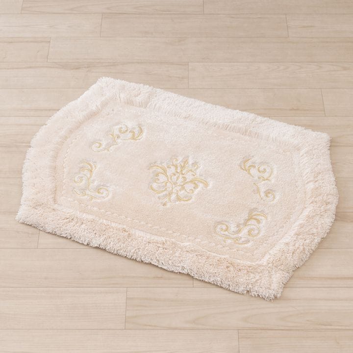 ニーナス・メゾン ロイヤルパレス バスマット 約55×85cm ロイヤルベージュ/ロイヤルネイビーブルー