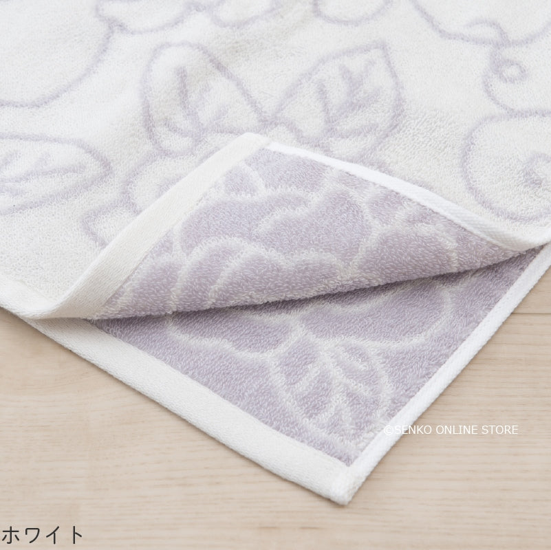 クリアローズ2 ハンドタオル 約34×75cm ライトブルー/ライトピンク/ホワイト