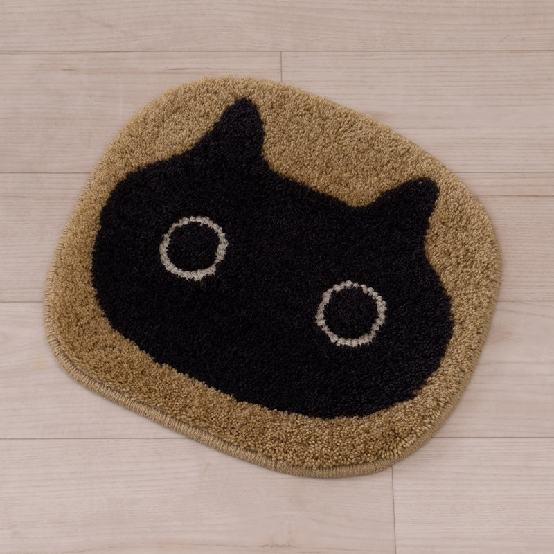 アツコマタノ チェアマット MEME 約32×35cm キャメル/アイボリー