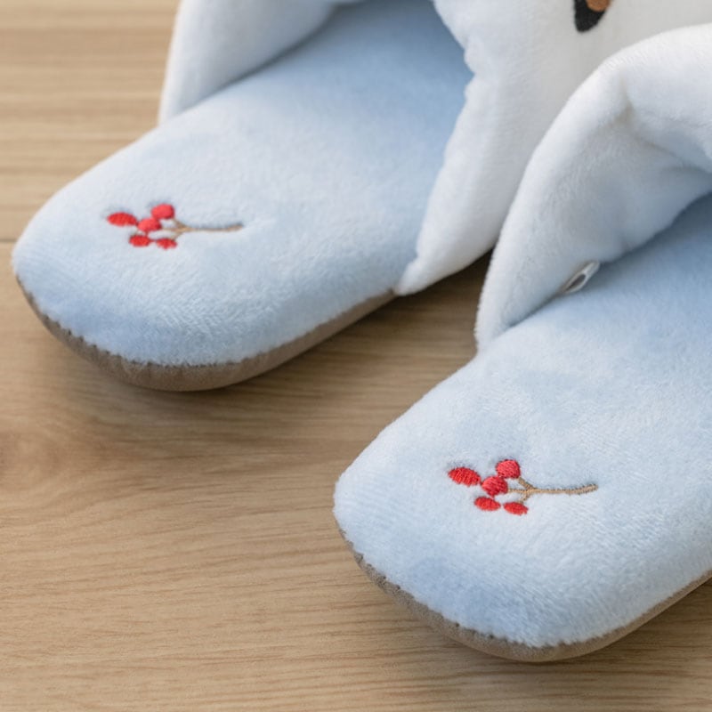 SDS チビシマエナガちゃん 子供用スリッパ 約16〜18cm ブルー
