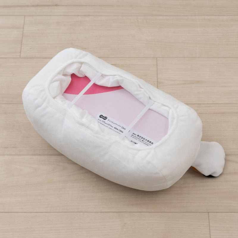 SDS もちもちシマエナガ ティッシュケースカバー 外寸:約W32×D19×H15cm ホワイト