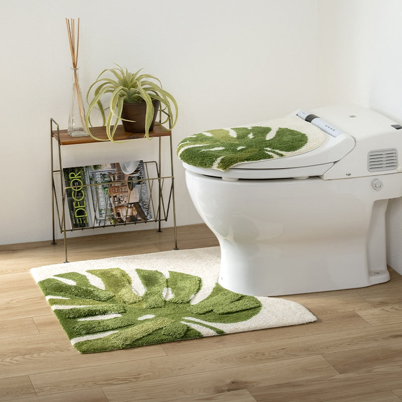 M+home レフティ ロングトイレマット 約70×70cm グリーン