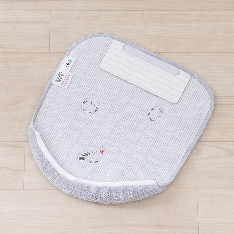 SDS プチシマエナガちゃん トイレ兼用フタカバー（普通便座＆温水洗浄・暖房便座兼用） ブルー/グレー