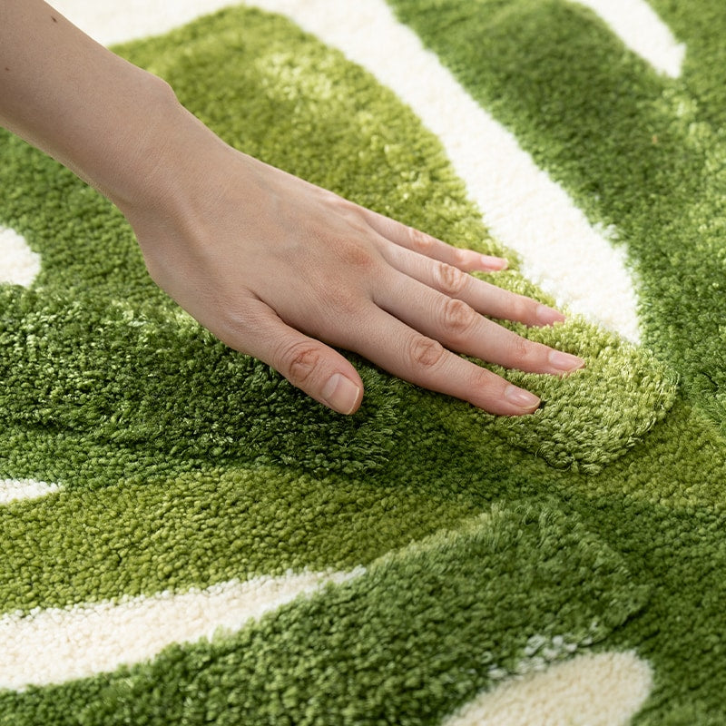 M+home レフティ ロングトイレマット 約70×70cm グリーン