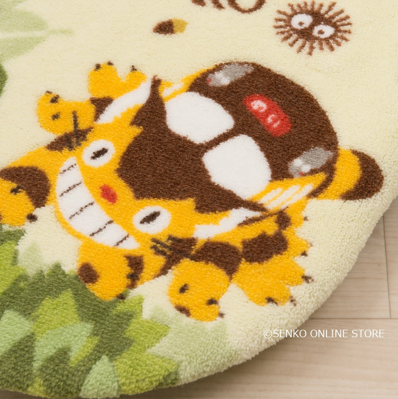 【トイレ3点セット ジブリ キャラ 雑貨 グッズ】ロングトイレマット+洗浄便座用フタカバー+スリッパ グリーン となりのトトロ なかま