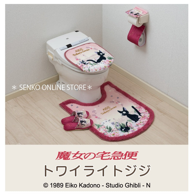 【ロングトイレマット ジブリ キャラクター 】約78×60cm ピンク 魔女の宅急便 トワイライトジジ