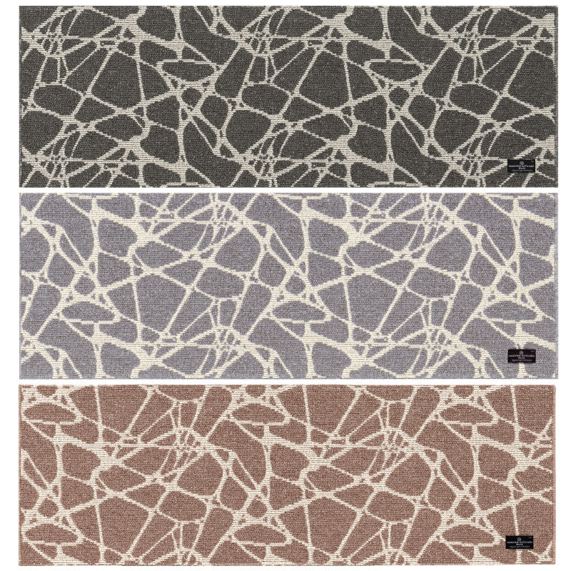 マスターキッチンラグ PENTELIKON ペンテリコン ロングマット 約50×150cm グレー/ライトグレー/モカ