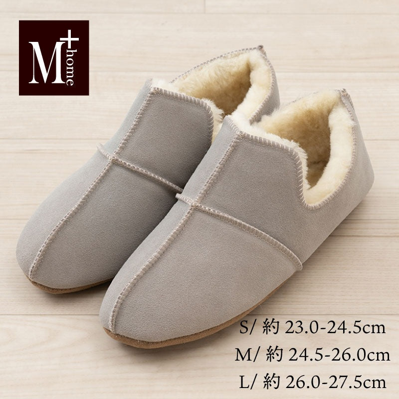 M+home アデレード3 スリッパ S（約23〜24.5cm）/M（約24.5〜26cm）/L（約26〜27.5cm） ライトグレー