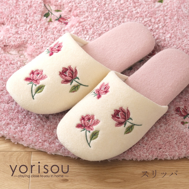SDS yorisou スイートローズ スリッパ フリーサイズ ピンク