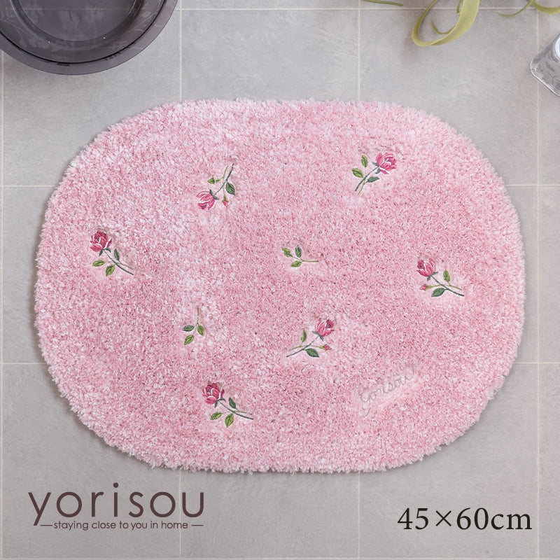 SDS yorisou スイートローズ バスマット 約45×60cm ピンク