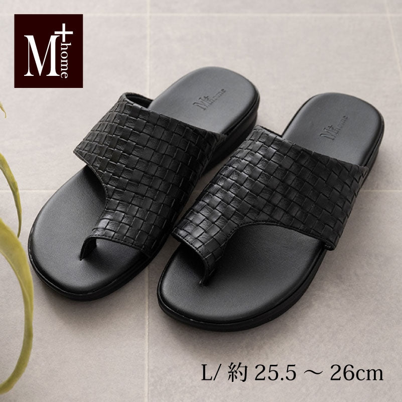 M+home トンデーレ 外履きサンダル紳士用 適応サイズ:（L）約25.5〜26cm ブラック