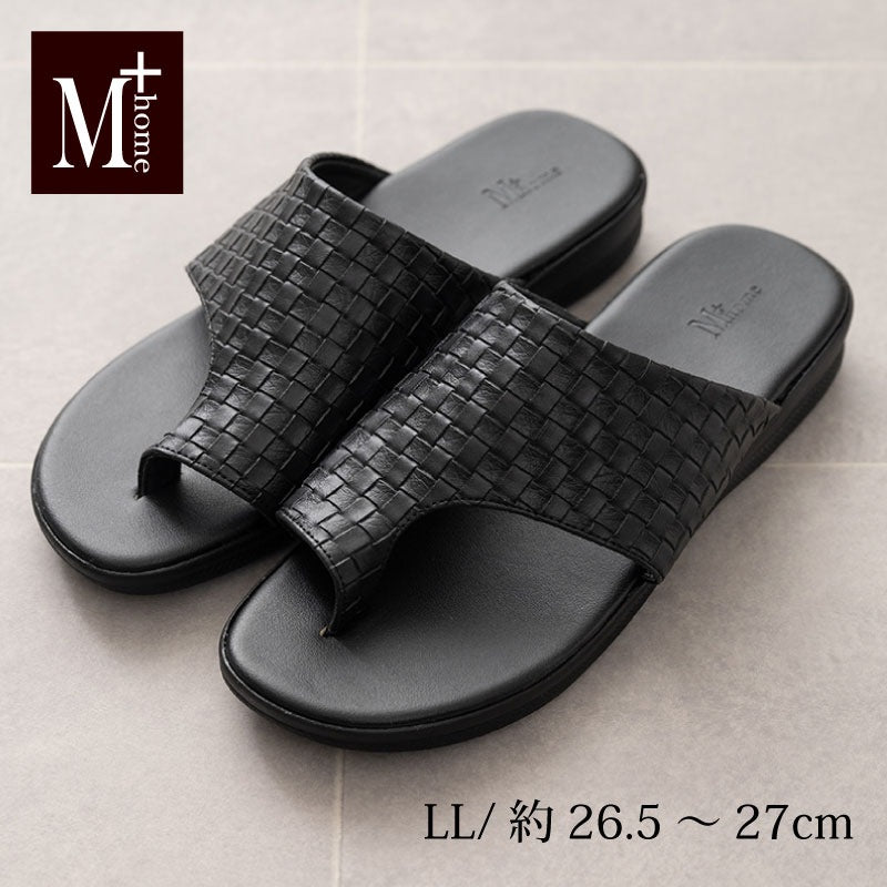 M+home トンデーレ 外履きサンダル紳士用 適応サイズ:（LL）約26.5〜27cm ブラック