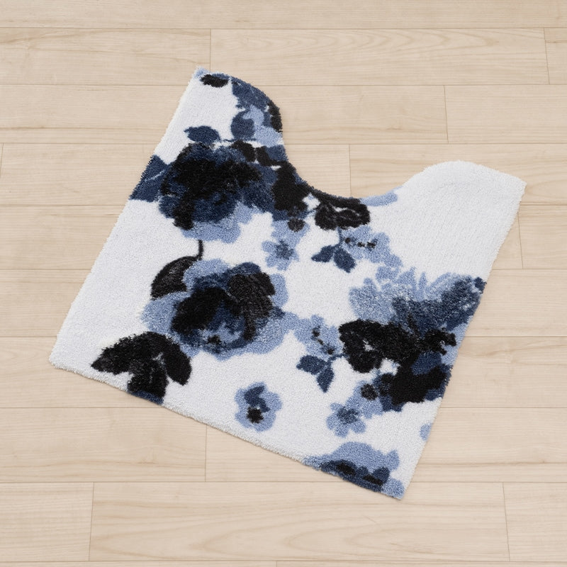M+home クッカ トイレマット 約60×60cm ネイビーブルー