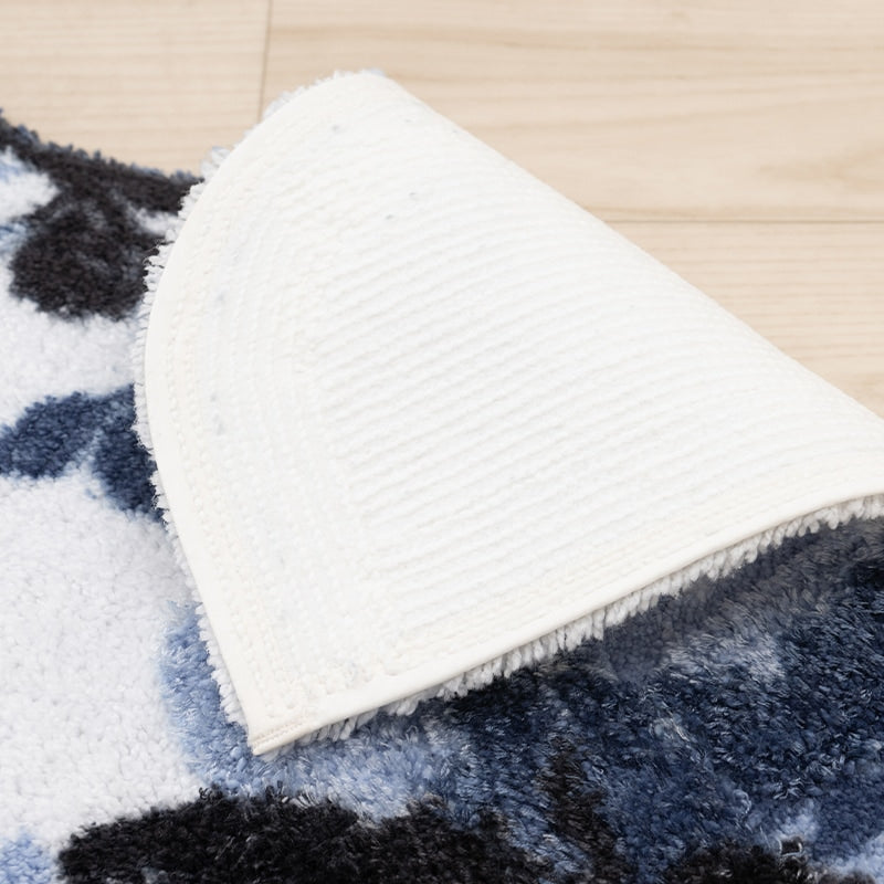 M+home クッカ トイレマット 約70×70cm ネイビーブルー