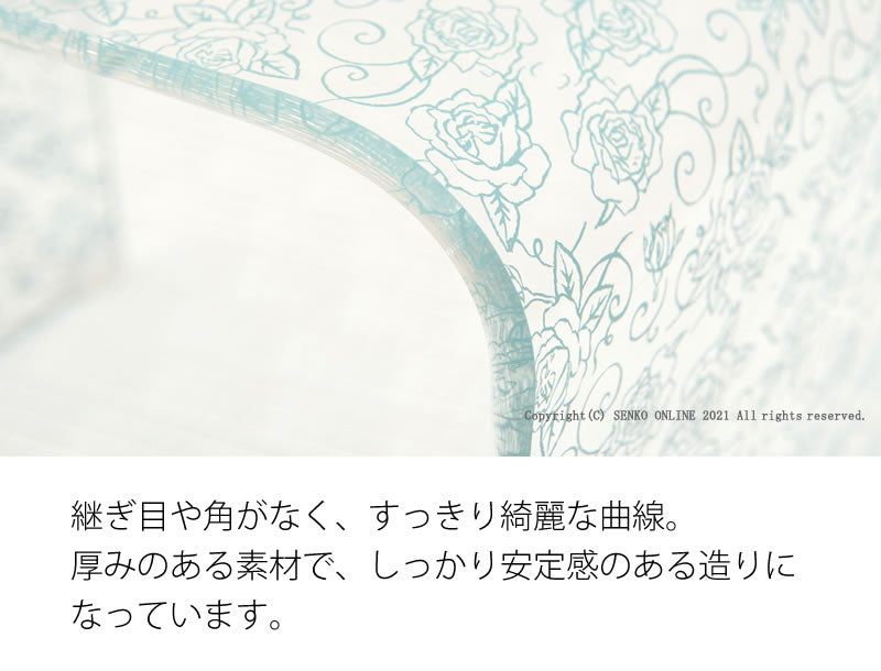 【バスチェア 風呂椅子  浴用品 薔薇 花柄 透明 スケルトン おしゃれ エレガント】Mサイズ ライトブルー クリアローズ ラッピング/のし対応不可