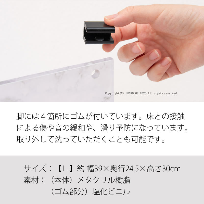 マーブルストーン バスチェア L(高さ約30cm) グレー 単品 ラッピング/のし対応不可