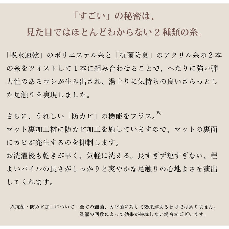 SDS 実はすごいトイレマット 約75×75cm ホワイト/ベージュ/グリーン/ブルー/ピンク