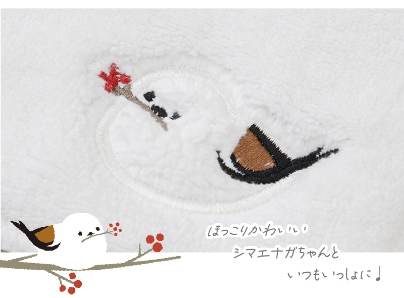 SDS シマエナガちゃん ミニタオル 約25×25cm ブルー/ホワイト