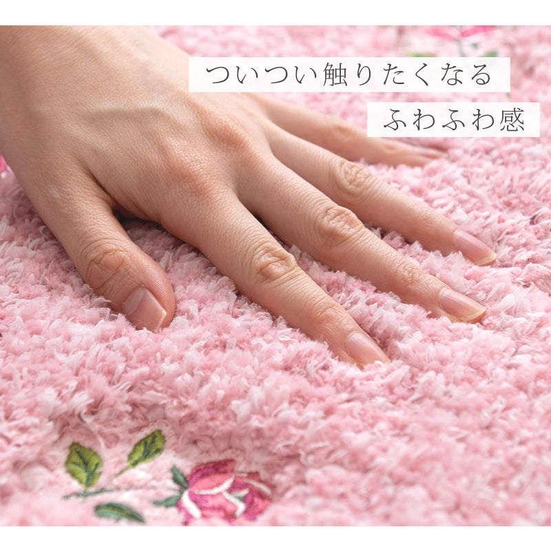 SDS yorisou スイートローズ トイレ兼用フタカバー（普通便座＆温水洗浄・暖房便座兼用） ピンク