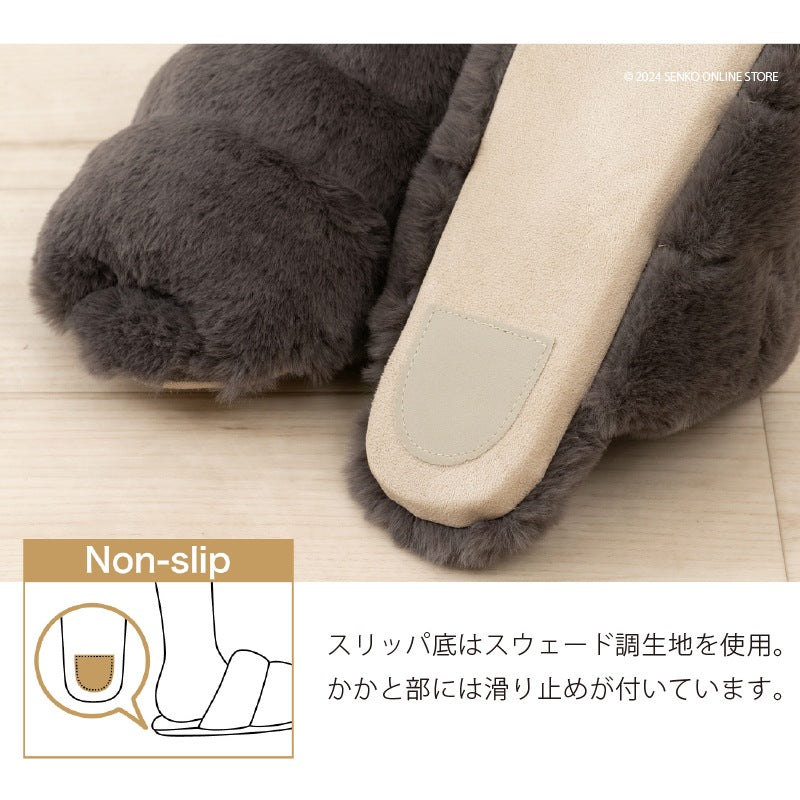 SDS Boappa（ボアッパ） オープントゥスリッパ 適応サイズ:（LL）約25〜27cm ベージュ/ブラウン/グレー