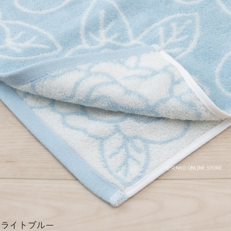 クリアローズ2 ハンドタオル 約34×75cm ライトブルー/ライトピンク/ホワイト