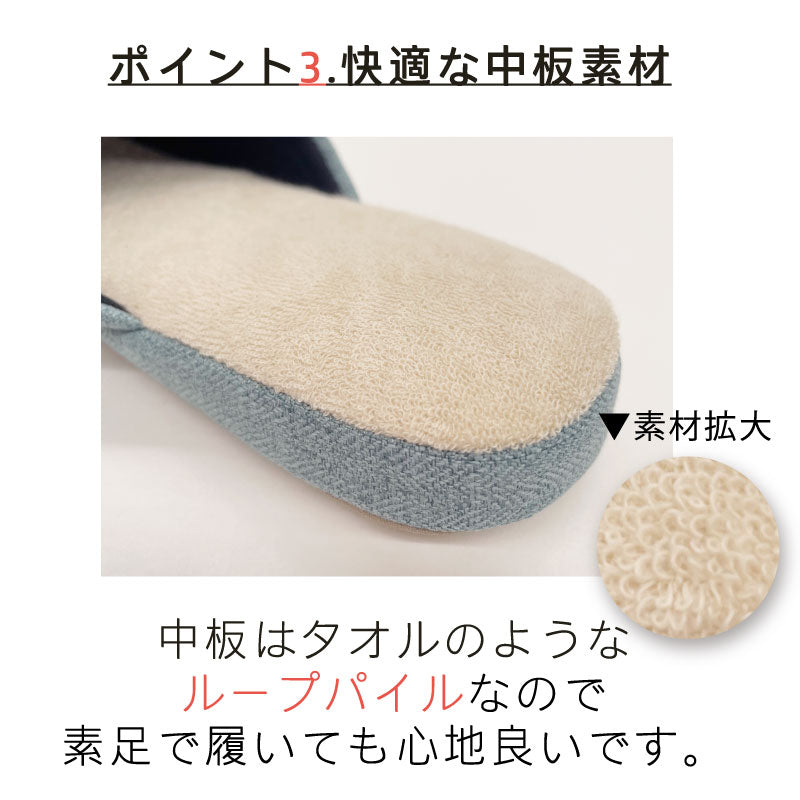 エスピガ スリッパ Sサイズ（約21.5〜23cm） ブルー/ベージュ/コーラルピンク/グレー