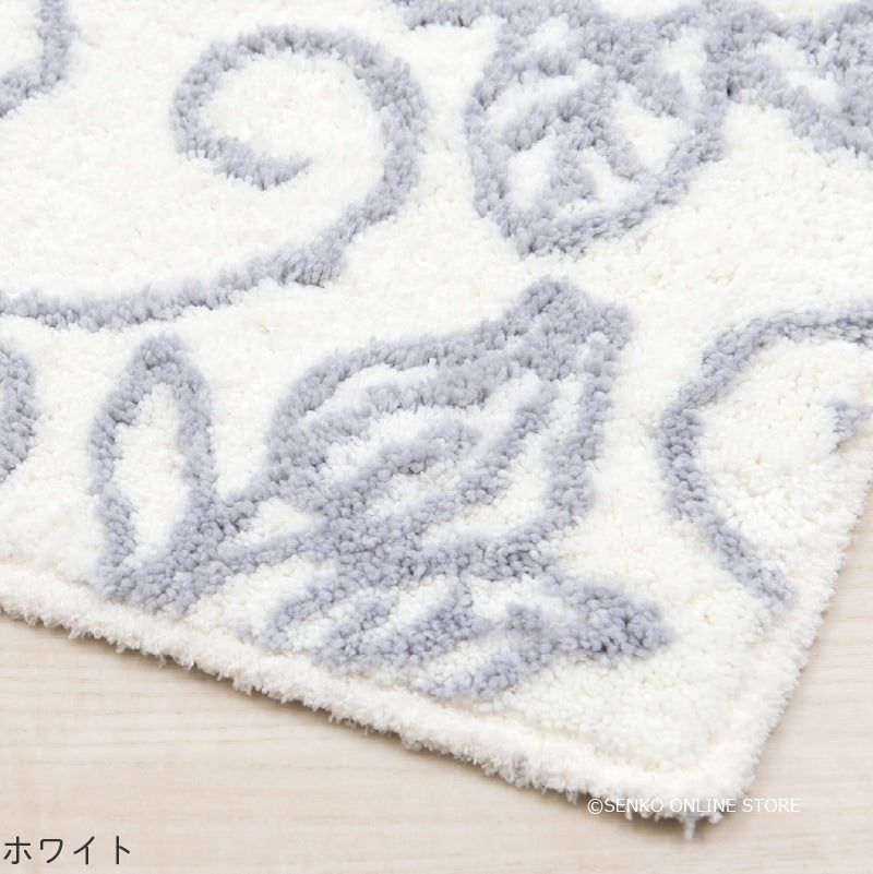 クリアローズ2 トイレマット 約60×60cm ライトブルー/ライトピンク/ホワイト/ブルー/ピンク/グレー