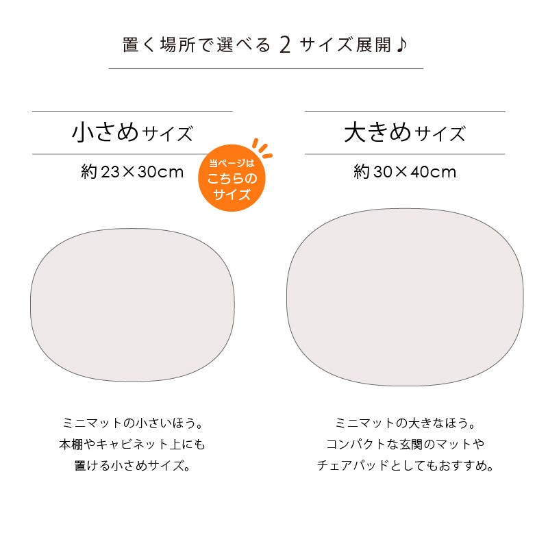 SDS Pce（ピース）ミニマット 約23×30cm アジアゾウ/コアラ/トナカイ/ジャイアントパンダ/ホッキョクグマ