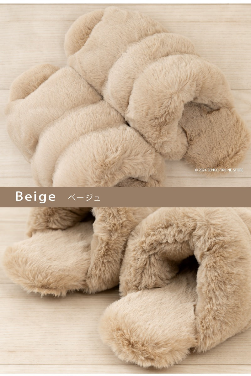 SDS Boappa（ボアッパ） オープントゥスリッパ 適応サイズ:（L）約23〜25cm ベージュ/ブラウン/グレー/ピンク
