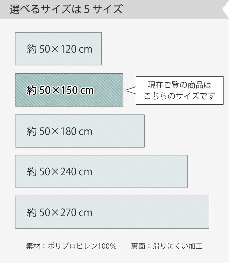 【キッチンマット ギリシャ製 薄手 滑りにくい 洗える 床暖房対応 モダン】約50×150cm ダークグレー/グレー SDS/マスターキッチンラグ ORBIT オービット ラッピング/のし対応不可