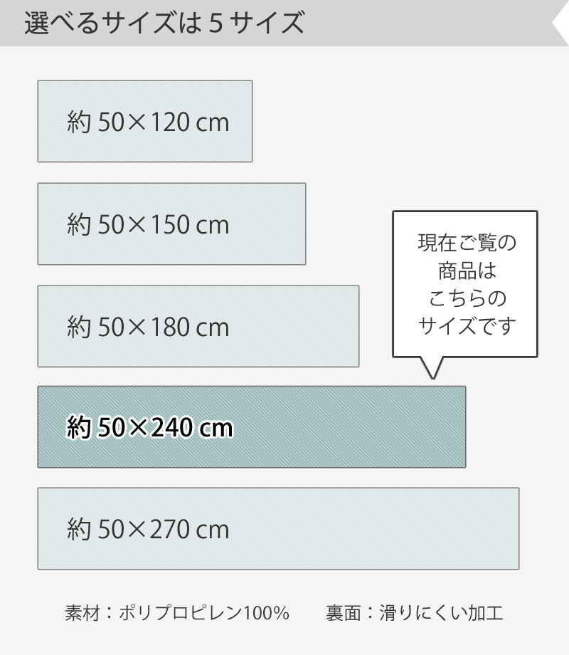 【キッチンマット ギリシャ製 薄手 滑りにくい 洗える 床暖房対応 モダン】約50×240cm ダークグレー/グレー SDS/マスターキッチンラグ ORBIT オービット ラッピング/のし対応不可