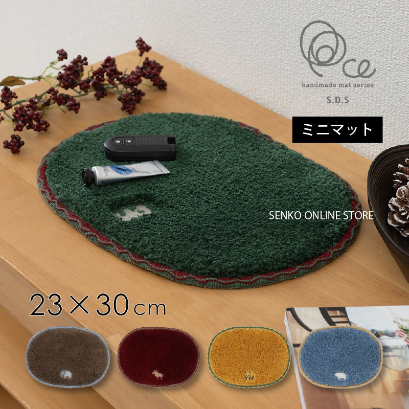 SDS Pce（ピース）ミニマット 約23×30cm アジアゾウ/コアラ/トナカイ/ジャイアントパンダ/ホッキョクグマ
