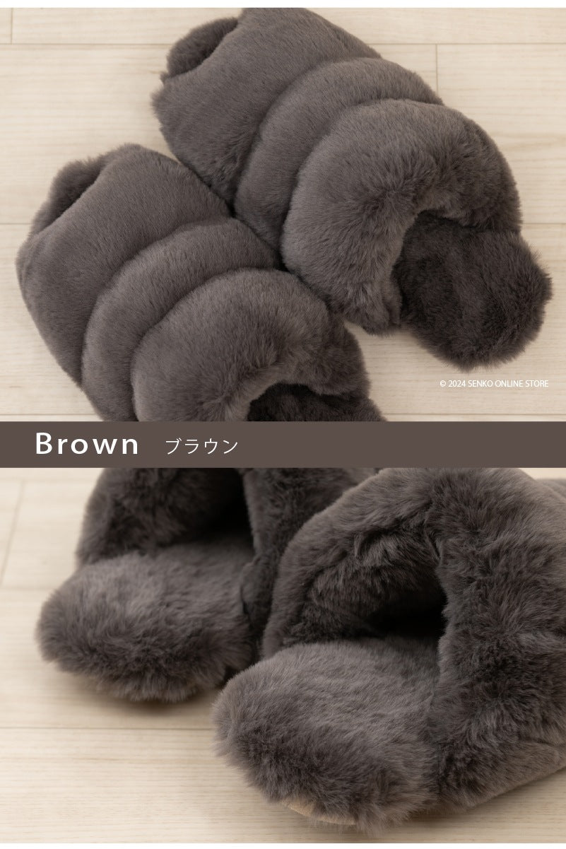 SDS Boappa（ボアッパ） オープントゥスリッパ 適応サイズ:（LL）約25〜27cm ベージュ/ブラウン/グレー