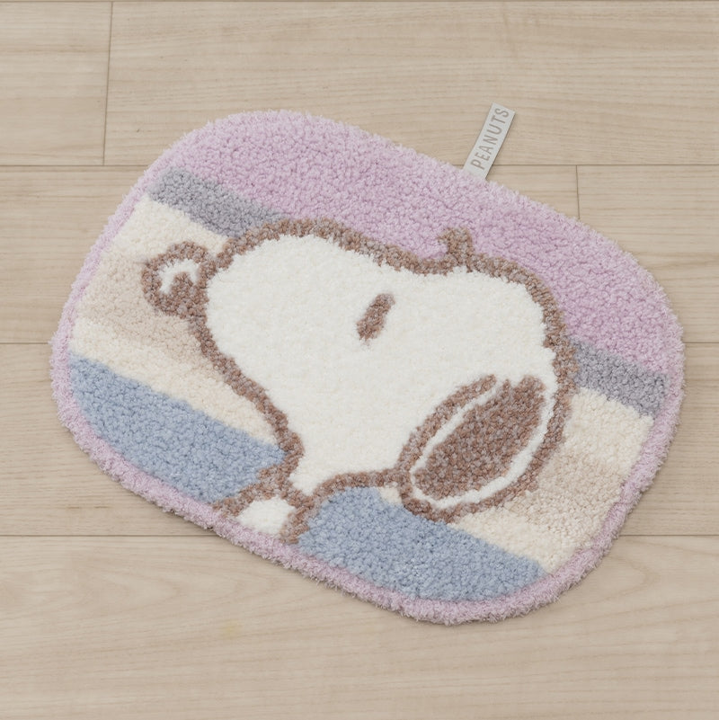 PEANUTS くすみパステル マルチマット 約26×35cm ブルー/ピンク